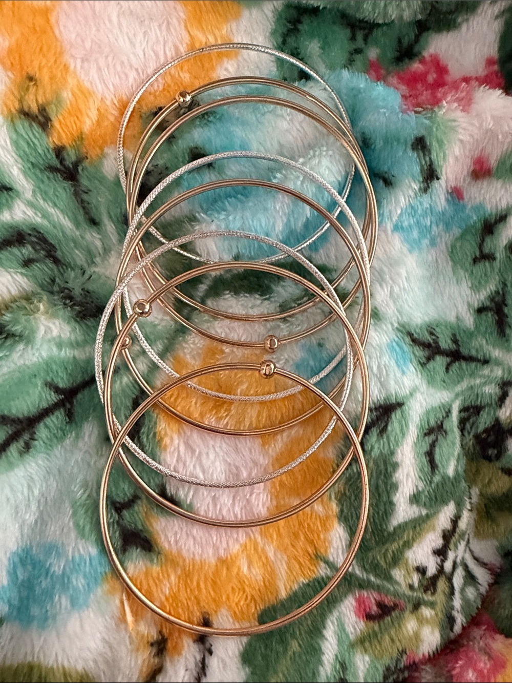 belk Gold and Silver-Tone Stackable Bangle Bracelet Set